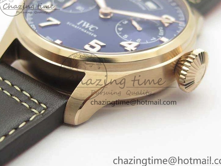 MIROTIME 0730 Big Pilot Real PR IW502701 RG YLF 1:1 Best Edition Blue Dial On Calfskin Strap A Classic 7225